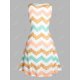 thumbnail image 3 of Vestido Talla Extra Bordado Patrón Zigzag Rosegal  Vestidos casuales de talla grande, 3 of 5