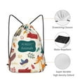thumbnail image 5 of XMXT Unisex Drawstring Backpack for Women Men, Forest Cute Animals Waterproof Gym Bag String Bags for Shopping Sport Travel, m, 5 of 8