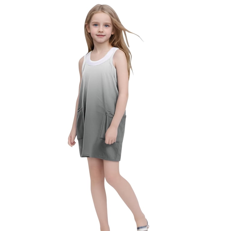 grey junior dresses A-Line/Princess Scoop Neck Sleeveless Junior Girl Bridesmaid Dresses with Lace Appliques, Silver