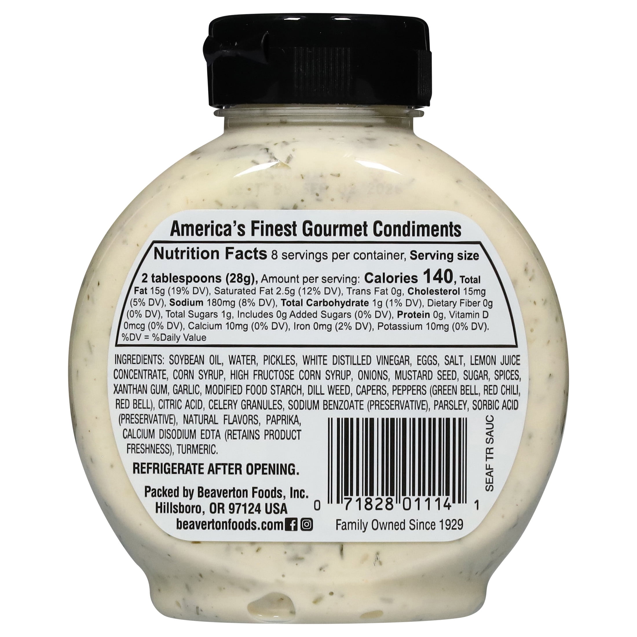 Inglehoffer Seafood Tartar Sauce, 8.25 oz Bottle