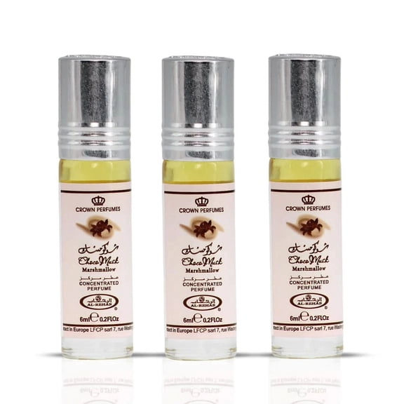 Choco Musk Marshmallow Perfume Oil CPO 6ml (0.2 oz) by Al Rehab (Pack of 3)