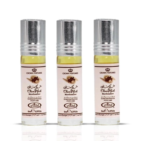 Choco Musk Marshmallow Perfume Oil CPO 6ml (0.2 oz) by Al Rehab (Pack of 3)