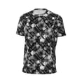 thumbnail image 6 of Wukai Seamless Pattern With Skulls Print Men's Short-Sleeved Mesh T-Shirt,Quick-Dry Short Sleeve Workout T-Shirt-4X-Large, 6 of 8