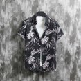 thumbnail image 4 of VBTAPA Men's Hawaiian Matching Set Summer Beach Outfits 2 Piece Flower Tropical Short Sleeve Button Down Shirts and Shorts Suits Black L, 4 of 10