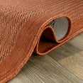 thumbnail image 4 of World Rug Gallery Contemporary Bordered Weather Resistant Reversible Indoor/Outdoor Area Rug - RUST 2'x7', 4 of 8