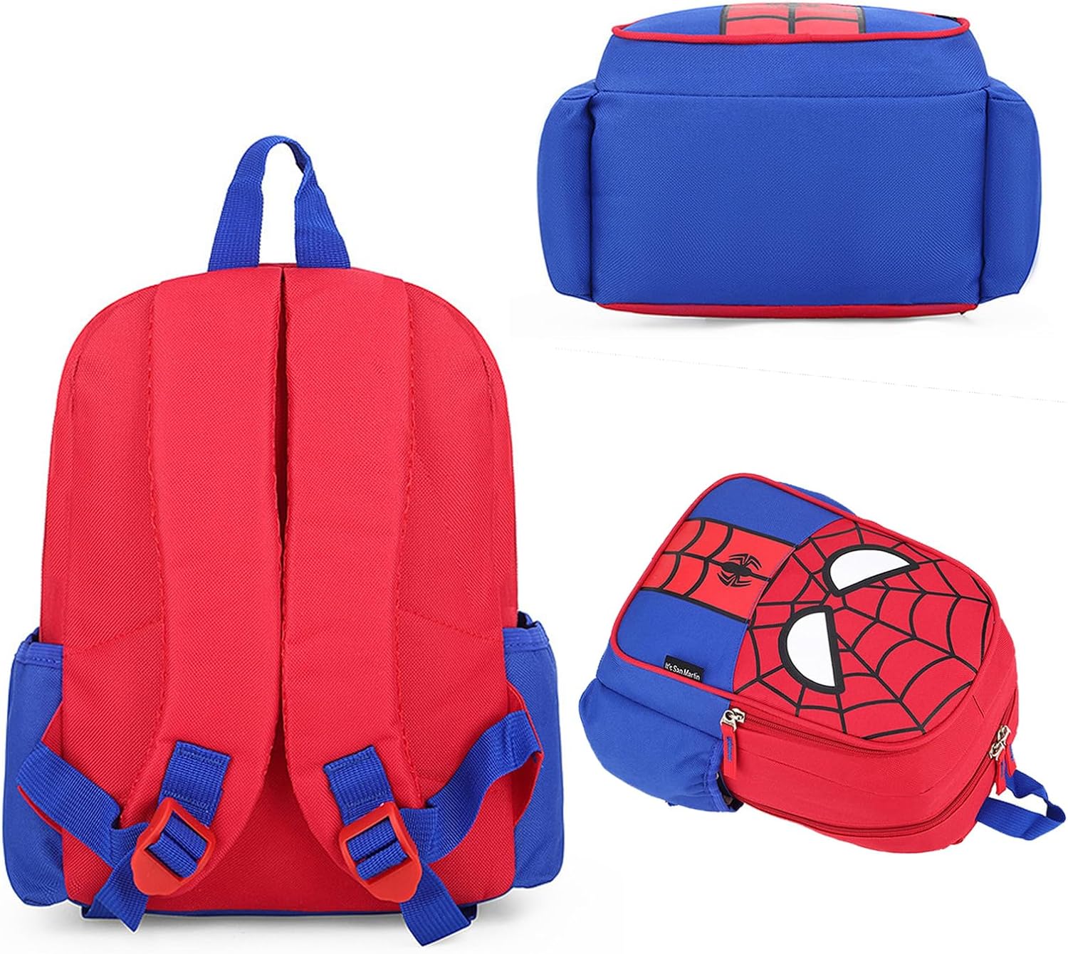Tesefe Age 3-6 Unisex Spider Man School Backpack, Red Black