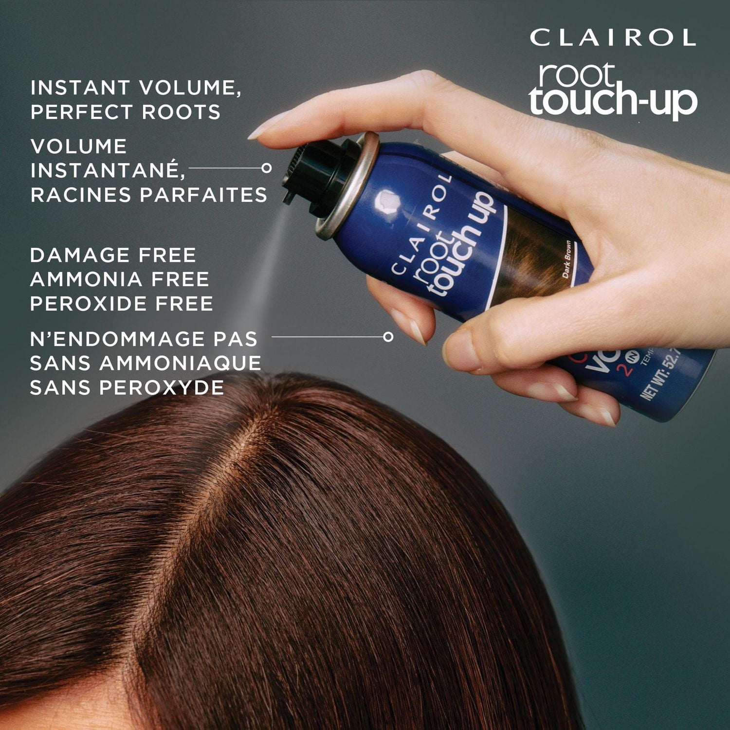 Clairol Root Touch-Up Temporary Spray 2in1: 100% gray coverage and volume boost, No Damage, Ammonia or Peroxyde