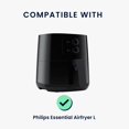 thumbnail image 2 of kwmobile Funda Compatible con Philips Essential Airfryer XL Cover - Para Freidora de Aire - Corazón Cepillado Blanco/Negro, 2 of 5