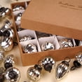 thumbnail image 2 of Adornos Navideños IndianShelf de Vidrio Plateado Vintage x25, 2 of 9