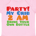 thumbnail image 4 of Inktastic Party at My Crib Boys or Girls Baby Bodysuit, 4 of 5