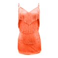 thumbnail image 5 of B91xZ Womens Dresses Casual Fashion Spaghetti Sangle Sans Manches Bodycon Party Club Robe de Cocktail, Orange L, 5 of 5