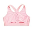 thumbnail image 3 of YUUMIN Sports Bra for Kids Girls Solid Crisscross Back Crop Top Gymnastics Ballet Dance Shirts Yoga T Shirts Pink 14, 3 of 5