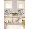 thumbnail image 5 of Farmhouse Dandelion 2 Panel Kitchen Curtains for Small Windows, Spring Modern Country Flower Black Beige Bathroom Tier Curtain, Short Window Treatment for Bedroom/Living Room 55"x24", 5 of 6