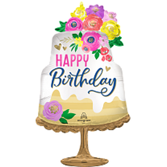 LRG SHP XL ARTFUL FLORAL BIRTHDAY