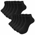 thumbnail image 3 of Glory Max Men's Casual Cotton Solid Black Ankle Low Cut Socks Size 9-11 12 Pairs, 3 of 5