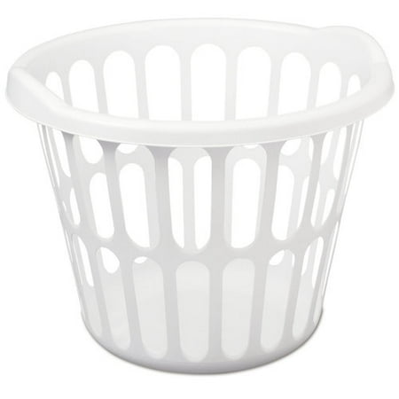 Mainstays 1 Bu Round Laundry Basket-whi