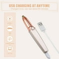 thumbnail image 5 of Unique Bargains 1 Pcs Yebrow Trimmer for Women 2 in 1 Eyebrow Razor USB Rechargeable for Lips Face Body Gold Tone, 5 of 7