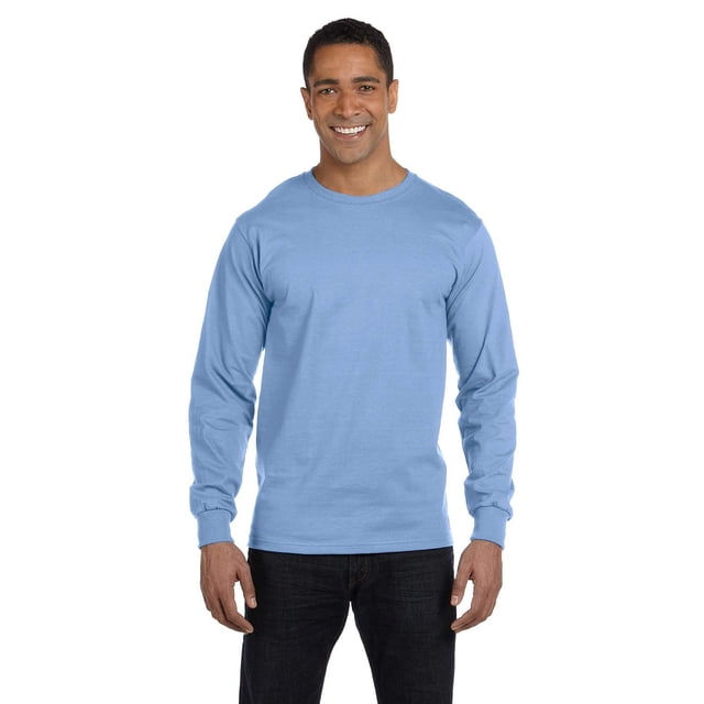 Les Hanes 61 oz Manches Longues Beefy-T LIGHT BLUE 2XL