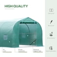 thumbnail image 3 of Large 26ft x 10ft Walk-In Greenhouse - Steel Frame, Green | Garden Plant Grow Tent for Outdoor Use, 3 of 7