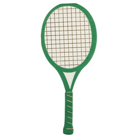 Tennis Racket Napkins 18 Ct Fun Gold Foil Paper Cocktail Napkins for Tennis Parties & Events
