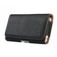 thumbnail image 4 of For Samsung Galaxy S22 Universal Leather Case Belt Clip Holster with Clip and Loops Cell Phone Magnetic Carrying Pouch Horizontal (XL) - Black, 4 of 7