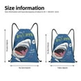 thumbnail image 2 of Gaeub Great White Shark Drawstring Backpack Bag Sport Gym Sackpack Heavy Duty String Backpack for Men Women-Medium, 2 of 6