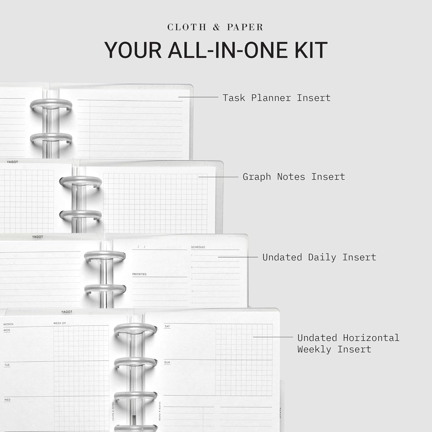 FORMA  Planner System – Premium Discbound CP Petite Undated Planner with  Discs, Covers, Dividers, Today Tab, Stickers & Inserts – Customizable Refillable Planning Organizer