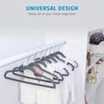 thumbnail image 7 of Zober Non Slip Kids Velvet Clothing Hangers, 50 Pack, Gray, 7 of 7
