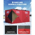 thumbnail image 3 of Ice Fishing Shelter,1-2 Person Pop-up Ice Fishing Tent 210D Ice Fishing Tent,Portable Hub-Style Shanty with Carrying Bag,Zippered Door,Wind Rope & Anchors, 3 of 8