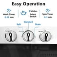 thumbnail image 4 of RovSun Portable Washing Machine with Twin Tub and Built-in Drain Pump, 4 of 8