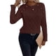 thumbnail image 3 of Suéteres de Invierno para Mujer, Suéter de Punto Moderno con Detalle de Botones y Mangas Raglán, Suéter de Moda. Café L, 3 of 8