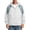 White, variant on Color Blocked Hoodie Jacket for Men Lightweight Full Zip Sun Protection Outwear Long Sleeve Casual Loose Coat with Pockets