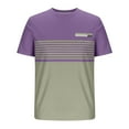 thumbnail image 3 of Chiccall Mens Striped Shirt Short Sleeve T-Shirts Casual Vacation Crew Neck Summer Tops, 3 of 7