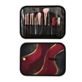 thumbnail image 6 of 3-Piece Travel Toiletry Bag Set, Hanging Wash Bag with Makeup Bag & Brush Case,Waterproof Cosmetic Organizer for Travel, Gym & Home Crimson Noir Gilded, 6 of 10