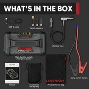 LOKITHOR JA400 1750A 12V Jump Starter with Air Compressor, 60W Two-Way Fast Charing, Lithium Car Battery Starter with 150PSI Digital Tire Inflator, Booster Pack (7LGas/5.5L Diesel Engines)