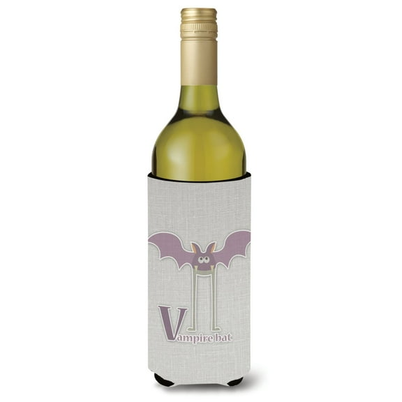 Alphabet V for Vampire Bat Wine Bottle Hugger