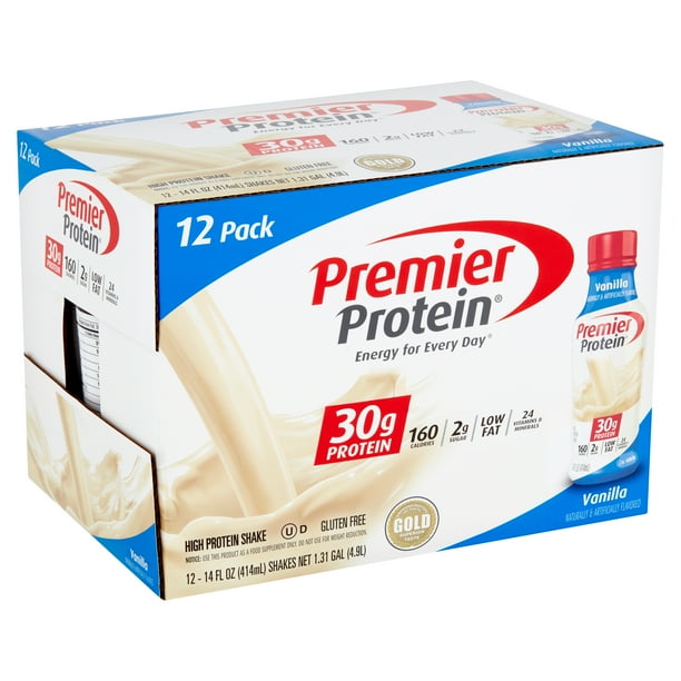 Premier Protein Shake, Vanilla, 30g Protein, 14 Fl Oz, 12 Ct Walmart
