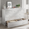thumbnail image 3 of Mixoy Murphy Bed Cabinet Bed Chest with Mattress & Drawer White, 3 of 6
