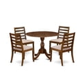 thumbnail image 2 of East West Furniture Dublin 5 Piece A Dinner Table Set in Walnut Finish, 2 of 4