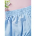 thumbnail image 6 of Alvivi Girls' Ruffle Lace Bloomer Shorts Safety Underskirt Undershorts Elastic Waist Pumpkin Pants Blue 11-12, 6 of 7