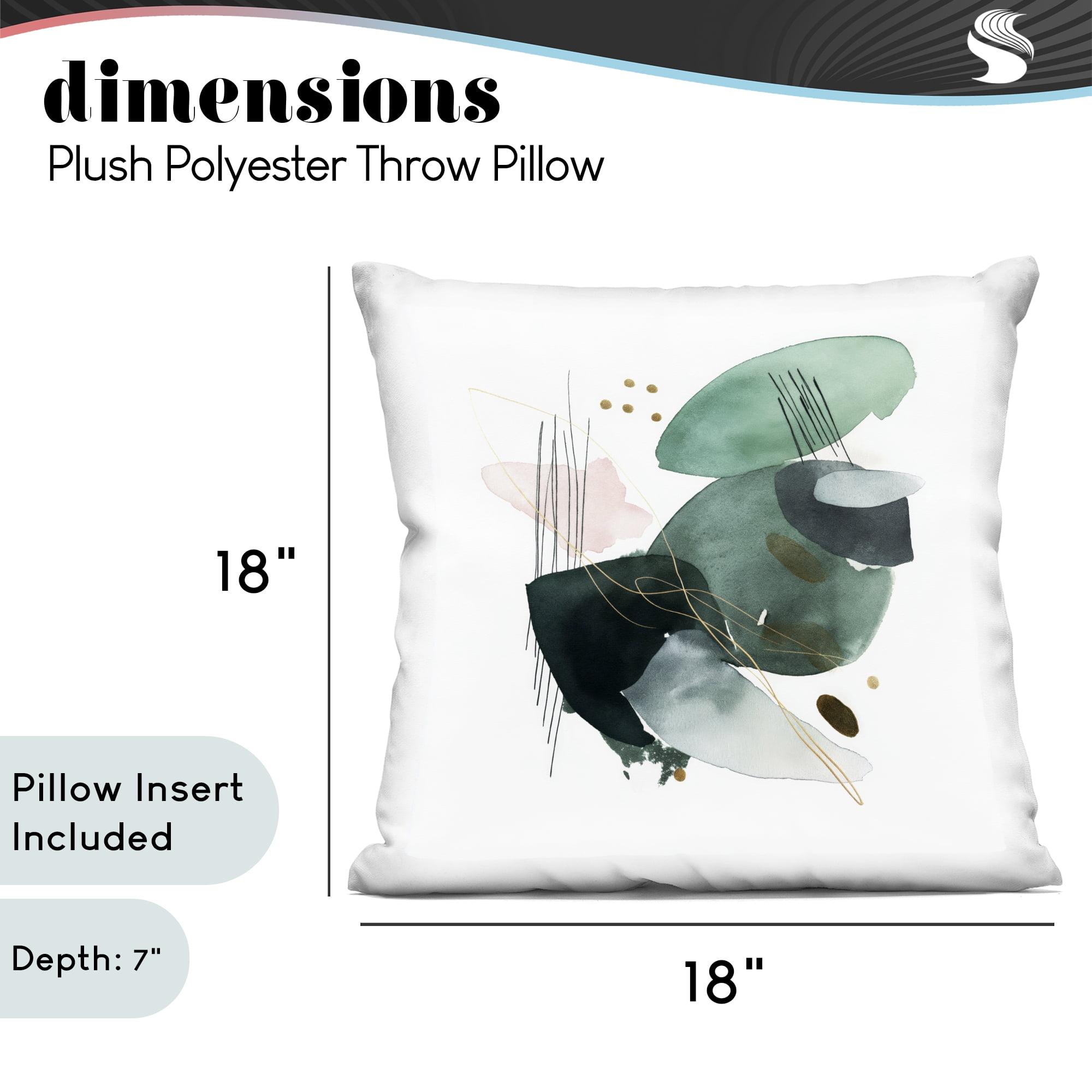 Stupell Industries Verdant Horizon Shapes Decorative Printed Throw Pillow, design by Svetlana Aleynikova