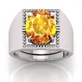 thumbnail image 2 of Shree Jewelrs Original Certified Natural Yellow Sapphire (Pukhraj) Ring - 10.00 Ratti Certified Handcrafted Ring Jupiter Ring, PANCHDHATU Silver Plated Ring for Men and Women, 2 of 5