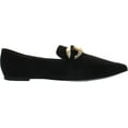 thumbnail image 2 of Steve Madden Famed Pointed Closed Toe Slip-On Loafer Flat Black Suede (Black Suede, 6), 2 of 3
