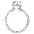 thumbnail image 2 of AFFY 0.43 Carat (Cttw) Round White Natural Diamond Semi Mount Classic Engagement Ring In 14k Solid White Gold (I-J Color, I2-I3 Clarity) Ring Size-12, 2 of 3