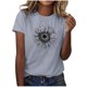 thumbnail image 1 of Blusas de Manga Corta para las Mujeres Divertida Impresión Cuello Redondo Camiseta Vintage, Blusas de Primavera para las Mujeres, 1 of 5