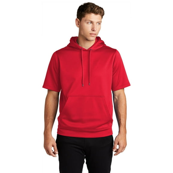 Sport-Tek Sport-Wick Fleece Short Sleeve Hooded Pullover. St251