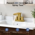 thumbnail image 4 of TVOFEK Waterfall Bathroom Faucet, 4 inch Brushed Gold Water Faucet for Sink 3 or 2 Hole with Metal Pop up Drain, Stainless Steel Faucet for Vanity RV, 4 of 13