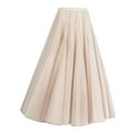 thumbnail image 4 of Sngxgn Pleated Skirt for Women Women's High Waisted Skorts Skirts for Women(Beige,One Size), 4 of 4