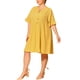 thumbnail image 4 of Vestido midi bohemio de mujer talla grande con mangas acampanadas, inserción de encaje y borlas de Agnes Orinda, 3X, amarillo, 4 of 7