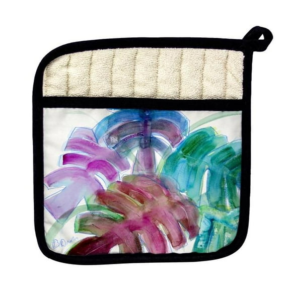 Betsy Drake PT1148 Monstera Leaves Pot Holder